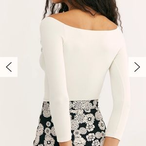 *FREE PEOPLE* Intimately Square Neck 3/4 Sleeve Top - Size XS/S